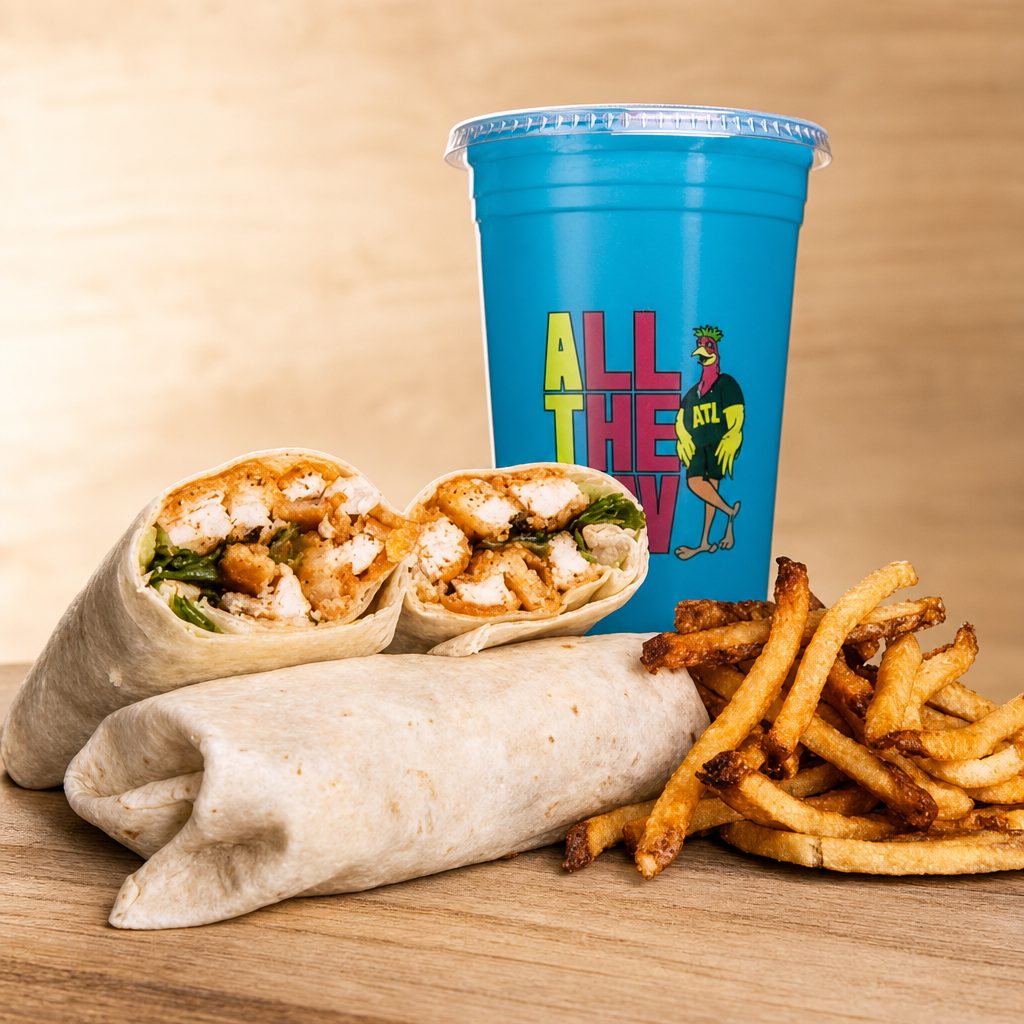 Combo #6 Crispy Chicken Wrap.